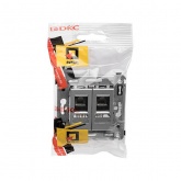 Компьютерная розетка RJ-45 в стену DKC Avanti кат.5e двойная, закаленная сталь