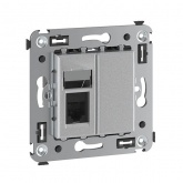 Телефонная розетка RJ-12 Avanti в стену одинарная закаленная сталь