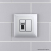 Телефонная розетка RJ-12 Avanti в стену одинарная закаленная сталь