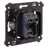 Переключатель одноклавишный в стену DKC Avanti, закаленная сталь