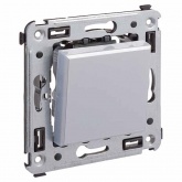 Переключатель одноклавишный в стену DKC Avanti, закаленная сталь