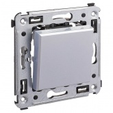 Выключатель одноклавишный в стену DKC Avanti, закаленная сталь