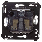 Розетка в стену DKC Avanti 2P+E со шторками закаленная сталь