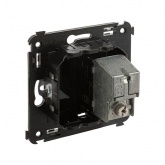 Розетка TV DKC Avanti проходная в стену, черный квадрат