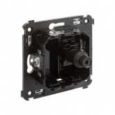 Розетка TV DKC Avanti одиночная в стену, черный квадрат