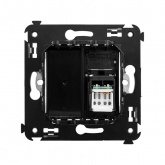 Компьютерная розетка RJ-45 в стену DKC Avanti кат.5e одинарная, черный квадрат