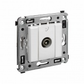 Розетка TV DKC Avanti проходная в стену, белое облако