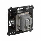 Розетка TV DKC Avanti проходная в стену, белое облако