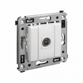 Розетка TV DKC Avanti одиночная в стену, белое облако