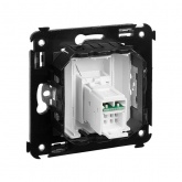 Компьютерная розетка RJ-45 в стену DKC Avanti кат.5e одинарная, белое облако