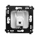 Телефонная розетка RJ-12 DKC Avanti  в стену одинарная белое облако