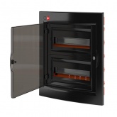 Щиток встраиваемый DKC RAM base 24м (2х12) прозрачная дверь IP41 черный