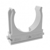 Держатель-клипса DKC для труб и гофры с защелкой 50 мм серый