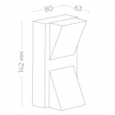 Светильник светодиодный уличный настенный Feron DH103 2x3W 4000K 230V 400Lm IP54 черный