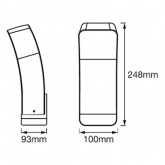 Светильник светодиодный уличный настенный Smart OUTD Curve Wall RGBW SI 9W/830 520Lm WI-FI