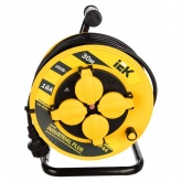 Удлинитель на катушке ИЭК Industrial plus 30м 3х1,5мм 16А IP44 4 розетки с термозащитой