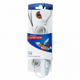 Шнур сетевой Rexant 1.8М с выключателем без розетки белый