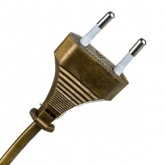 Сетевой шнур Feron KF-HK-1 230V 1.9м (с выключателем) золото