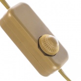 Сетевой шнур Feron DM103-200W 230V 1,5+0,5м (с диммером) золото