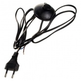 Сетевой шнур Feron DM106 (с ножным выключателем) пластик черный