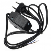 Шнур Navigator 61 603 NPS-FS02-170-2x0.5-BL 1.7 м с диммируемым выкл. черный