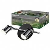 Спот TDM LED СНС 2х5Вт, 3000 K, 230 В, 50 Гц, IP44, Костус, черный/хром