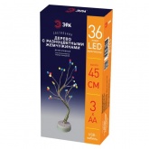 Светодиодная новогодняя фигура ЭРА ЕGNID - 36M дерево с разноцветными жемчужинами 36 LED