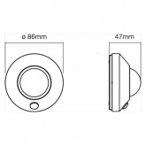 Ночник Ledvance Nightlux Ceiling WT 1,7W 4000K 105Lm питание от AAA (датчик освещенности и движения)