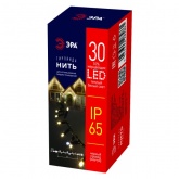 Светодиодная гирлянда ЭРА ERAPS-NK3 нить 3м тёплый свет 100LED черный каучук 220В IP65