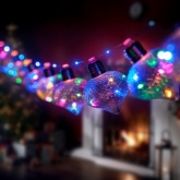 Светодиодная гирлянда ЭРА ЕGNIG-80M нить Лампочки, на батарейках 3AA, 1,8м мультиколор 80 LED IP20