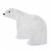 Акриловая светодиодная фигура Мишка с красной ленточкой, 60см 200LED 8W 24V IP44