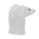 Акриловая светодиодная фигура Мишка с красной ленточкой, 60см 200LED 8W 24V IP44