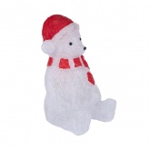 Акриловая светодиодная фигура Медвежонок в красном колпаке 56см 200LED 12W 24V IP44