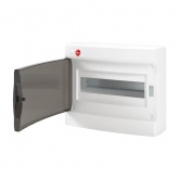 Щиток настенный DKC RAM base 12м с прозрачной дверцей с клеммным блоком 63А и замком IP41 белый