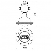 Светильник взрывозащищенный TDM ДСП 57МД-30-101 УХЛ1 (проходной, 2 ввода, рым-болт) 1ExdIIBT6Gb