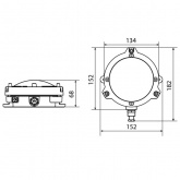 Светильник взрывозащищенный TDM ДБП 09-15-001 УХЛ1ОМ1 15W 6500K 1650Lm (Плафон ВС) 1ExdIIBT6Gb IP65