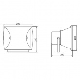 Прожектор металлогалогенный ИЭК ГО02-150-01 150Вт Rx7s серый симметричный IP65