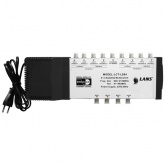 Мультисвитч Lans 9 х 4 9 входов (4+4 SAT + 1 TV), 4 выхода, активный, встроенный блок питания