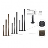 Опора металлическая садово-парковая TDM, h600 мм, цвет черный,