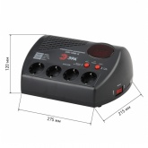 Стабилизатор напряжения ЭРА СНК-1000-Ц 160-260В, 1000ВА, 4 розетки, цифровой дисплей