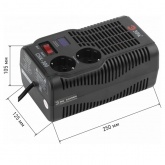 Стабилизатор напряжения ЭРА СНК-300 160-260В, 300ВА, 2 розетки, цифровой дисплей