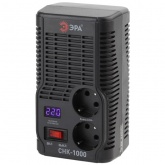 Стабилизатор напряжения ЭРА СНК-1000 160-260В, 1000ВА, 2 розетки, цифровой дисплей