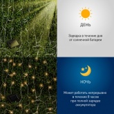 Садовая гирлянда ЭРА ERASF22-41 на солнечной батарее Занавес 1,5x1,5m, 192 LED IP44