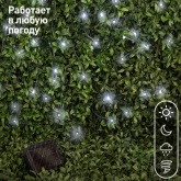 Садовая гирлянда ЭРА ERASF22-29 Бахрома на солнечной батарее холодный свет 110 LED 3.8x0.5m IP44