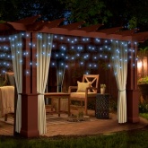 Садовая гирлянда ЭРА ERASF22-29 Бахрома на солнечной батарее холодный свет 110 LED 3.8x0.5m IP44