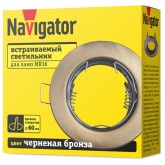 Светильник Navigator 93 017 NFS-R1-007-MR16-GU5.3 черненая бронза D80/d60x30mm