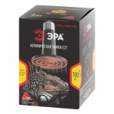 Лампа инфракрасная ЭРА FITO 100W НQ Е27 керамическая, CeramiHeat модель RX для брудера, рептилий