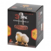 Лампа инфракрасная ЭРА FITO 150W НQ Е27 керамическая, CeramiHeat модель RX для брудера, рептилий