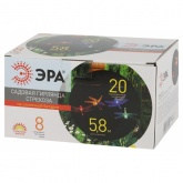 Садовая гирлянда ЭРА ERASF22-16 Стрекоза на солнечной батарее 20 прозрачных фигурок 5,8м IP44