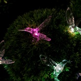 Садовая гирлянда ЭРА ERASF22-26 Колибри на солнечной батарее 10 прозрачных фигурок, 3.8 метра IP44